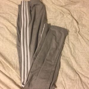 Adidas grey and white sweatpants SIZE SMALL